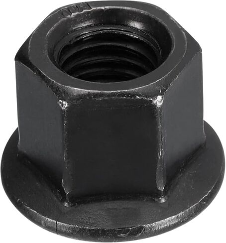 uxcell M14 Flange Hex Nuts, 2pcs Grade 8.8 Carbon Steel Black Oxide Finished Hex Flange Nuts for Machinery in Saudi Arabia