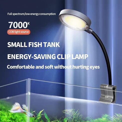 مشبك ضوء حوض السمك الصغير، مشبك ضوء خزان الأسماك 3 وات، مصباح حوض السمك USB بمشبك، إضاءة دوران 360 درجة لخزان الأسماك الصغيرة، خزان المياه العذبة، خزان مزروع in Kuwait