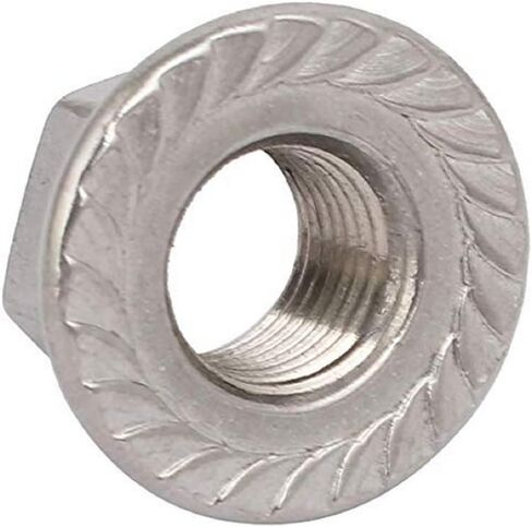 8 pcs 304 Stainless Steel Hexagonal Flange Nuts 10mm Flange nut with 1.25 Metric Pitch M10 x 1.25mm Pitch Metric fine Pitch Flange Nuts(M10) in Saudi Arabia