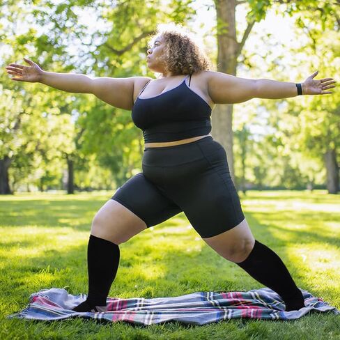 Neoviancia حجم كبير جوارب ضغط للنساء الرجال واسعة العجل 15-20 mmhg الركبة دعم جوارب ضغط للممرضات الجري in Kuwait