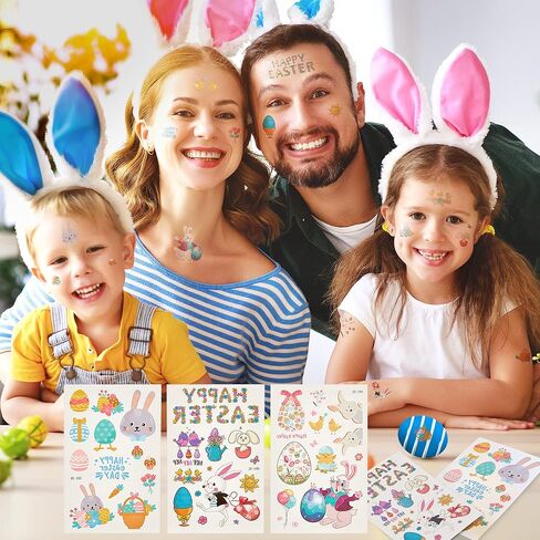 مجموعة تزيين بيضة عيد الفصح، طقم صبغ بيضة عيد الفصح اللطيف على شكل أرنب DIY، مجموعة الفنون والحرف اليدوية مع آلة تزيين، أقلام تلوين غير سامة، بيض بلاستيكي وملصقات هدايا عيد الفصح للأطفال in Kuwait