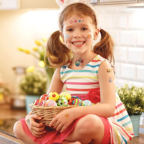 مجموعة تزيين بيضة عيد الفصح، طقم صبغ بيضة عيد الفصح اللطيف على شكل أرنب DIY، مجموعة الفنون والحرف اليدوية مع آلة تزيين، أقلام تلوين غير سامة، بيض بلاستيكي وملصقات هدايا عيد الفصح للأطفال in Kuwait