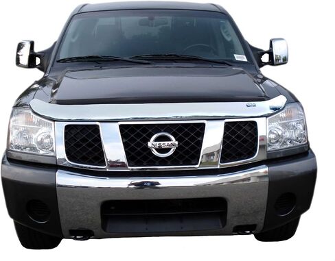 Auto Ventshade [AVS] Hood/Bug Shield | 2005 - 2015 Nissan Armada , 2004 - 2015 Nissan Titan, Medium Profile - Chrome, 1 pc. | 680402 in Saudi Arabia