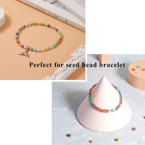 Elecrelive 0.4mm Clear Elastic Stretch Crystal Thread String Cord for Jewelry Making and Craft Bracelet Beads Thread Making DIY Necklace Making 10m/roll Total 10 Rolls in Kuwait