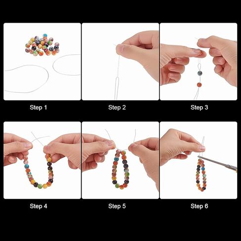 Elecrelive 0.4mm Clear Elastic Stretch Crystal Thread String Cord for Jewelry Making and Craft Bracelet Beads Thread Making DIY Necklace Making 10m/roll Total 10 Rolls in Kuwait