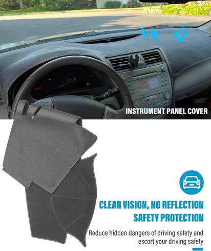Dashboard Cover,Dash Cover,Dash Mat,Dashboard Cover Mat,Car Accessories Dashboard Mat,Dashboard Cover Carpet Dashboard Mat Pad,Car Dashboard Carpet Dash Cover Custom (Dark Gray) in Saudi Arabia