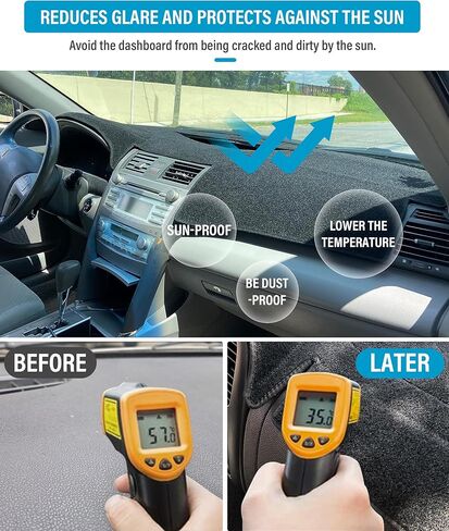 غطاء لوحة القيادة، غطاء لوحة القيادة، حصيرة لوحة القيادة، حصيرة غطاء لوحة القيادة، حصيرة لوحة القيادة لملحقات السيارة، غطاء لوحة القيادة السجاد لوحة القيادة، غطاء لوحة القيادة السجاد مخصص (رمادي داكن) in Kuwait