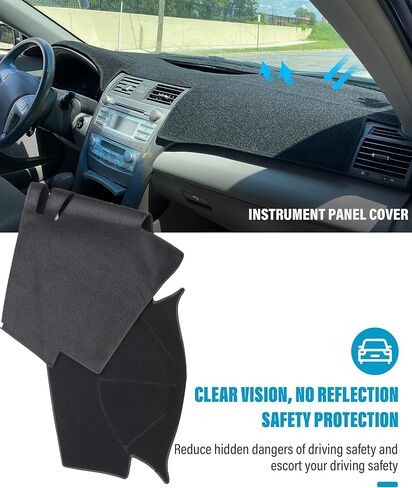 غطاء لوحة القيادة، غطاء لوحة القيادة، حصيرة لوحة القيادة، حصيرة غطاء لوحة القيادة، حصيرة لوحة القيادة لملحقات السيارة، غطاء لوحة القيادة السجاد لوحة القيادة، غطاء لوحة القيادة السجاد مخصص (رمادي داكن) in Kuwait