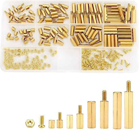Litorange 320PCS M2.5 Male Female Nylon Hex Spacer Standoff Screw Nut Threaded Pillar PCB Motherboard Assorted Assortment Kit (White) in Saudi Arabia