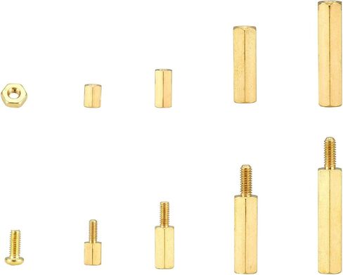 Litorange 320PCS M2.5 Male Female Nylon Hex Spacer Standoff Screw Nut Threaded Pillar PCB Motherboard Assorted Assortment Kit (White) in Saudi Arabia