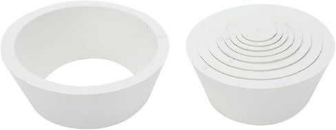 9 Count Filter Adapter Cones Set, Buchner Funnel Flask Adapter Rubber Tapered Collar 9 Sizes(White) in Saudi Arabia