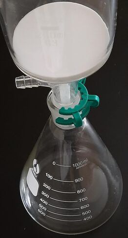 Glass Vacuum Suction Filter Filtration Kit 1000mL Conical Flask 250ml Buchner Funnel (250/1000ml) in Saudi Arabia