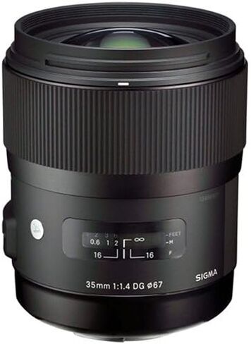 تتضمن الحزمة عدسة Sigma 35mm f/1.4 DG HSM Art (لكاميرا Nikon DSLR) ملحقات الشركة المصنعة + طقم مرشح 3 قطع + غطاء عدسة + قلم عدسة + حافظة غطاء + قطعة قماش للتنظيف من الألياف الدقيقة in Saudi Arabia