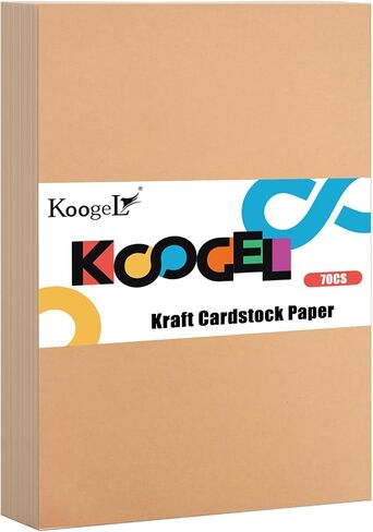 100 ورقة من بطاقات كرافت بنية من Koogel، ورق حرفي سميك 11.7 بوصة ورق طباعة ثقيل الوزن لبطاقات الدعوات وقوائم القرطاسية وطباعة القصاصات وبطاقات DIY in Saudi Arabia