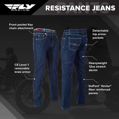 Fly Racing Street Resistance Jeans (34) (Indigo) in Saudi Arabia