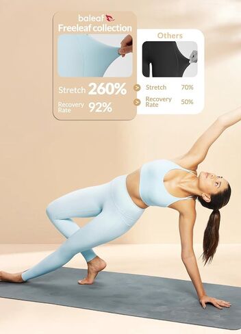BALEAF Freeleaf Collection-Women's 27" Inseam Yoga Leggings with Pockets for Women, Longline Sports Bra, Molded Cup Workout Tank Yoga Tops in Saudi Arabia