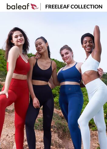 BALEAF Freeleaf Collection-Women's 27" Inseam Yoga Leggings with Pockets for Women, Longline Sports Bra, Molded Cup Workout Tank Yoga Tops in Saudi Arabia