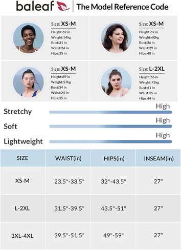 BALEAF Freeleaf Collection-Women's 27" Inseam Yoga Leggings with Pockets for Women, Longline Sports Bra, Molded Cup Workout Tank Yoga Tops in Saudi Arabia