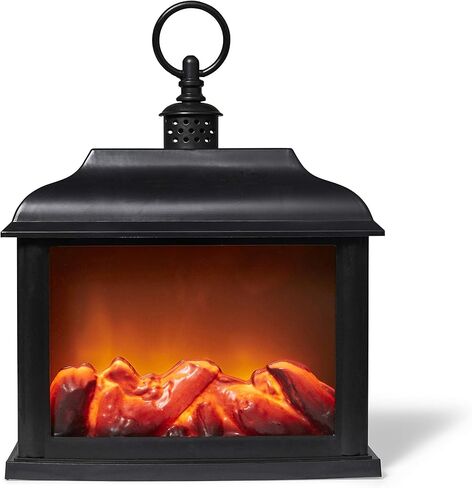 A Cheerful Giver – Bronze Flameless Fireplace Lantern – Indoor/Outdoor Fire Lamp – Fall and Winter Decor in Saudi Arabia