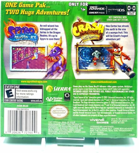 Crash & Spyro Super Pack Volume 4 Gameboy Advance GBA الجديدة (متجددة) in Saudi Arabia