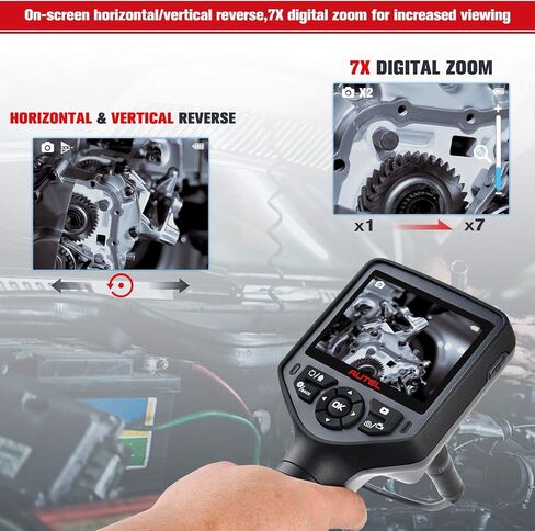 Autel MaxiVideo MV460 Inspection Camera, 2024 1080P HD Industrial Endoscope, Digital Videoscope with 8.5mm 2MP Camera 1m Semi-Rigid Flexible Cable, 360°Rotation, 7 X Zoom, Upgraded Ver. of MV400 in Saudi Arabia