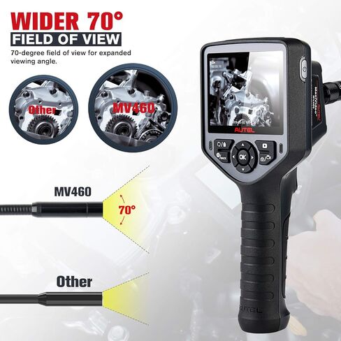 Autel MaxiVideo MV460 Inspection Camera, 2024 1080P HD Industrial Endoscope, Digital Videoscope with 8.5mm 2MP Camera 1m Semi-Rigid Flexible Cable, 360°Rotation, 7 X Zoom, Upgraded Ver. of MV400 in Saudi Arabia