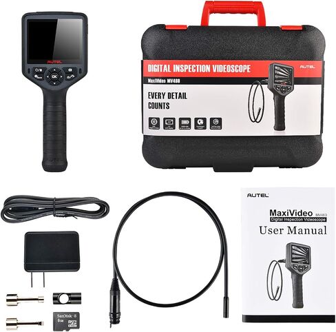 Autel MaxiVideo MV460 Inspection Camera, 2024 1080P HD Industrial Endoscope, Digital Videoscope with 8.5mm 2MP Camera 1m Semi-Rigid Flexible Cable, 360°Rotation, 7 X Zoom, Upgraded Ver. of MV400 in Saudi Arabia