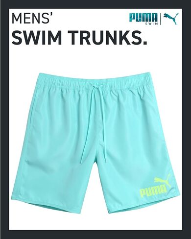 PUMA Mens Swim Trunks - Quick Dry Athletic Performance 8" Inseam Swimming Trunks for Men with Mesh Compression Liner in Saudi Arabia
