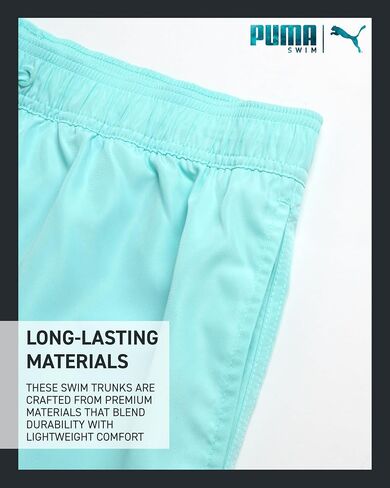 PUMA Mens Swim Trunks - Quick Dry Athletic Performance 8" Inseam Swimming Trunks for Men with Mesh Compression Liner in Saudi Arabia