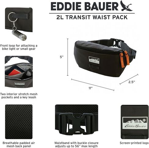 Eddie Bauer 2l Transit Waist Pack with Adjustable Waistband in Kuwait