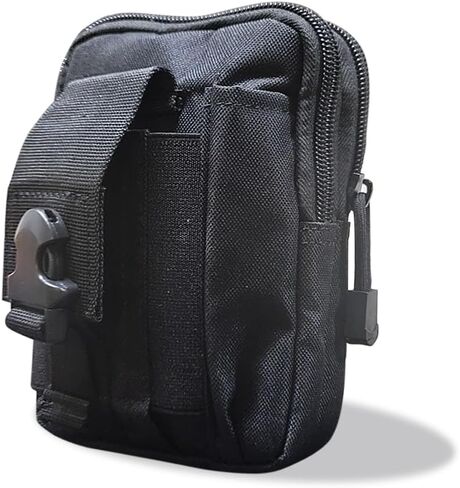 Outdoor Sport Men Women Waist Pack Bum Bag Belt Pouch Bicycle Bag Tactical Bag Hunting Thigh Bag Nylon Phone Bags Wallet (Black) in Saudi Arabia