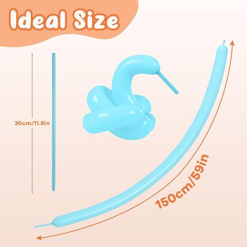 100Pcs Clear 260 Balloons Clear Long Balloons for Balloon Garland Thickening Skinny Latex Twisting Animals Modeling Christmas Birthday Kid's Carnivals Party Decorations in Saudi Arabia