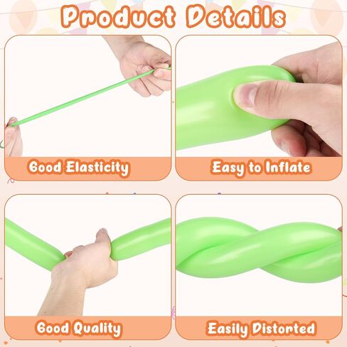100Pcs Clear 260 Balloons Clear Long Balloons for Balloon Garland Thickening Skinny Latex Twisting Animals Modeling Christmas Birthday Kid's Carnivals Party Decorations in Saudi Arabia