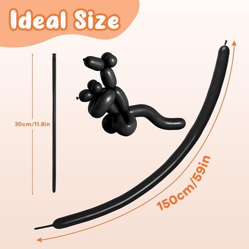 100Pcs Clear 260 Balloons Clear Long Balloons for Balloon Garland Thickening Skinny Latex Twisting Animals Modeling Christmas Birthday Kid's Carnivals Party Decorations in Kuwait