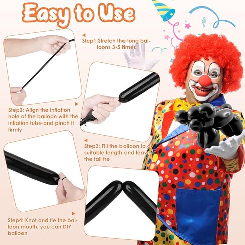 100Pcs Clear 260 Balloons Clear Long Balloons for Balloon Garland Thickening Skinny Latex Twisting Animals Modeling Christmas Birthday Kid's Carnivals Party Decorations in Kuwait