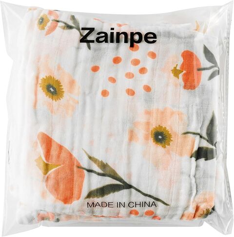 Zainpe 4 قطع موسلين الطفل منشفة مقنعين ومنشفة مجموعة الزهور لينة ماصة مناشف حمام القطن مناشف اليد هدايا دش الرضع لحديثي الولادة طفل بنين بنات تغذية التسنين النوم 31.5 × 31.5 في in Saudi Arabia