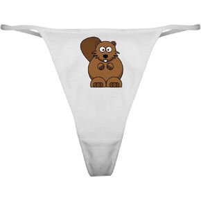 Cafepress Beaver Classic Thong الملابس الداخلية ، سراويل داخلية للسيدات in Saudi Arabia