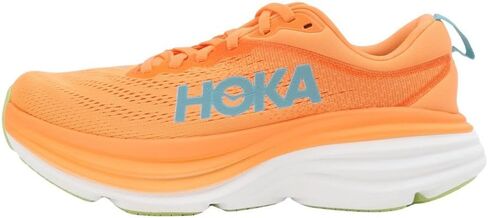 HOKA ONE ONE Womens Bondi 8 Textile Coral Papaya Trainers 8 US in Saudi Arabia