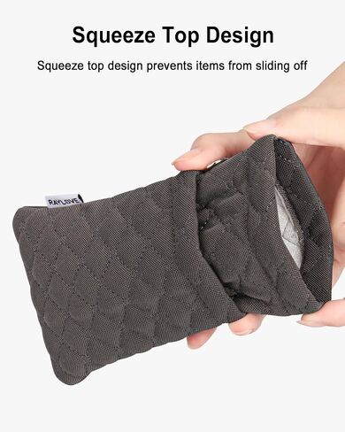 Double Glasses Case for Women & Men, Soft Travel Eyeglass Case with Detachable Strap - Holds 2 Pairs of Glasses in Kuwait