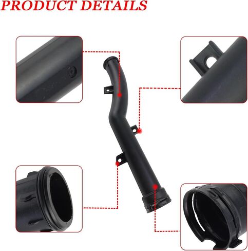 11537589713 Engine Cooling Water Pipe w/O-Ring Water Pump to Thermostat Housing for Mini Cooper R55 R56 R57 R58 R59 Countryman R60 Paceman R61 Convertibles 2007-2016, Replace 11537541845 in Kuwait