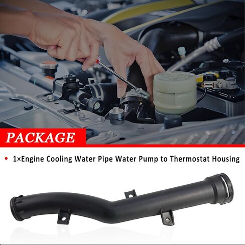 11537589713 Engine Cooling Water Pipe w/O-Ring Water Pump to Thermostat Housing for Mini Cooper R55 R56 R57 R58 R59 Countryman R60 Paceman R61 Convertibles 2007-2016, Replace 11537541845 in Kuwait