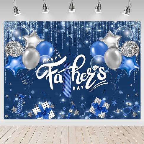 Mocsicka خلفية عيد الأب السعيد، 7x5ft، بالونات زرقاء وفضية، شكرًا للأب، ديكورات الحفلات، الحب، الأب، لوازم الحفلات العائلية، لافتة عيد الأب، خلفية التصوير الفوتوغرافي in Saudi Arabia