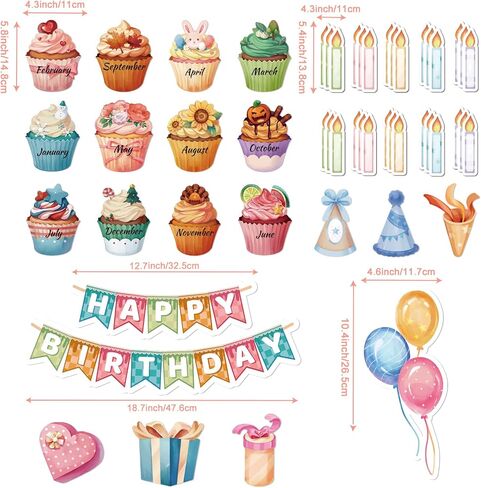 WERNNSAI Ocean Birthday Bulletin Board Set Under The Sea Birthday Poster Chart Class Happy Birthday Chart Calendar Decoration for Birthday Back to School Teaching Classroom Supplies in Saudi Arabia
