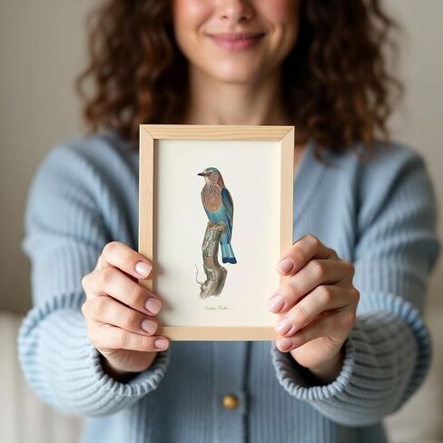 مطبوعات فنية لطيور عتيقة - ديكور حائط - طيور أودوبون - هدية لمحبي الطيور - عمل فني مطبوع جيكلي - مجموعة من 6 قطع - غير مؤطرة (8 × 10) in Kuwait