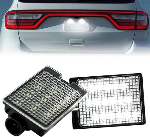 أضواء لوحة ترخيص Autoxbert LED للفترة 2014-2020 Dodge Durango Pickup Truck Truck Lear Lights Assembly Assembly ، 6500K White 18 SMD ، Plug and Play ، Pack of 2 in Saudi Arabia