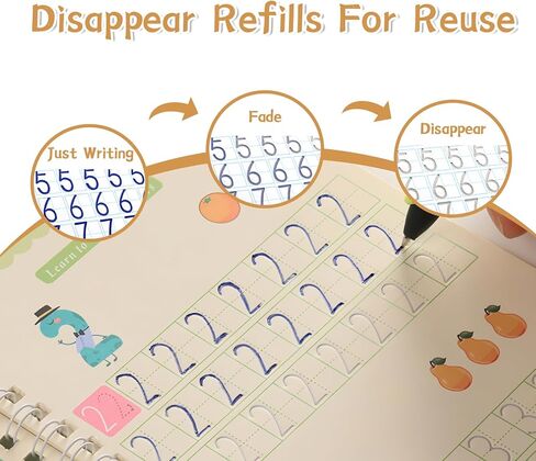 Scribble Smart Workbook, Handwriting Practice Workbook, Pen Control and Tracing Book Wipe Clean, Little Curious Mind Scribble Smart Reusable Workbooks for Kids(Complete Set) in Saudi Arabia
