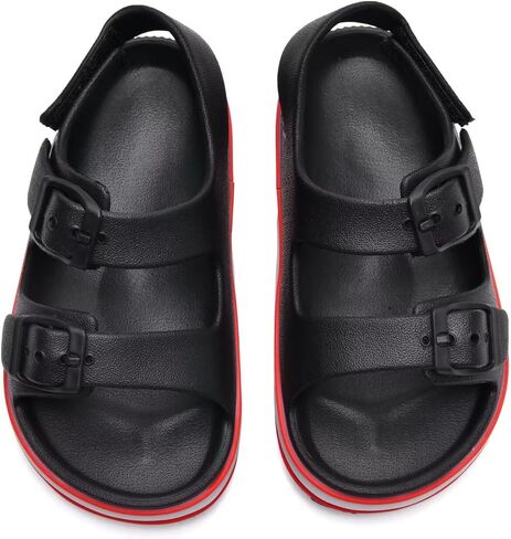 GULAKY Toddler Sandals Girls Boys Light up Double Buckle Sandals Children's Adjustable Back Strap Water Sandal Kids Beach Shoes in Saudi Arabia