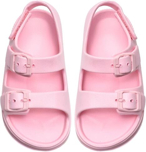 GULAKY Toddler Sandals Girls Boys Light up Double Buckle Sandals Children's Adjustable Back Strap Water Sandal Kids Beach Shoes in Saudi Arabia