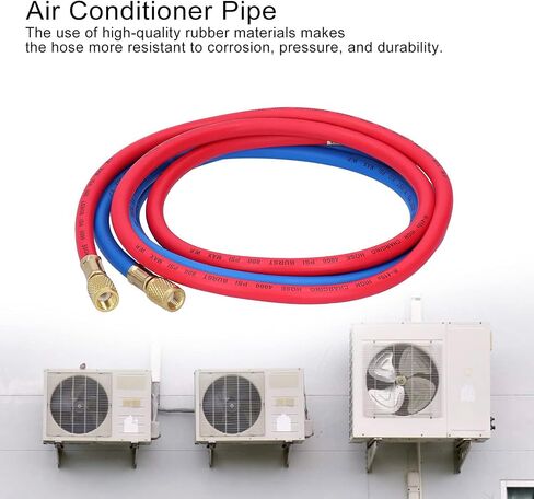 Air Conditioner Refrigerant Recharge Hose Airconditioning Refrigeration Adding Tool Accessory (Double-English 3 Meters, Single) in Saudi Arabia