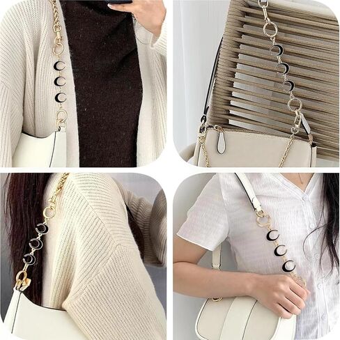 2Pcs Bag Extender Chain Heart Moon Purse Strap Extenders for Handbags Purse Extender Chain Gold Chain Purse Strap Replacement Brown Purse Accessories Bag Charms for Handbags Purse Christmas Gifts in Saudi Arabia